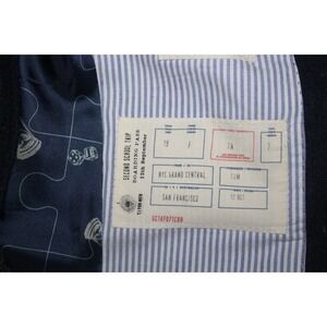 T.I. FOR MEN Sz M Wool & Nylon Heavier Sport Coat‎ Blazer Navy/Black